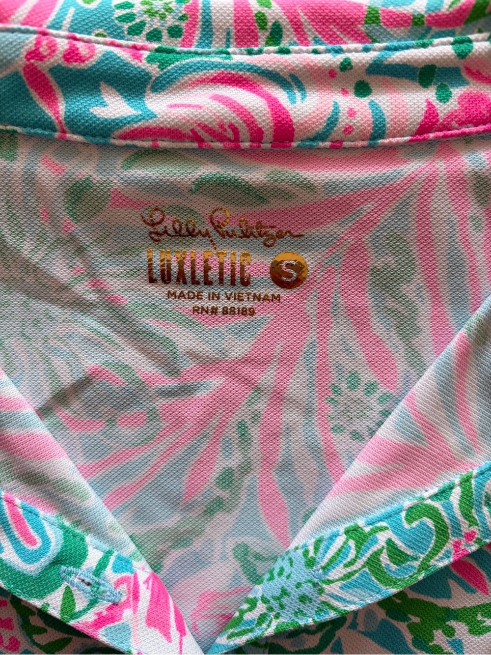Lilly Pulitzer UPF 50+ Luxletic Frida Sleeveless Ruffle Polo Top - Picture 2 of 5